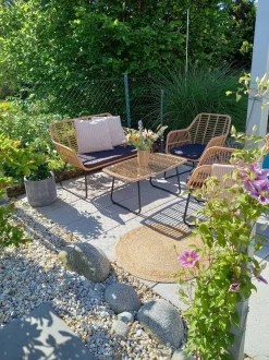 Set da giardino con tavolo 4 posti MINORI Rattan sintetico (PE) Beige