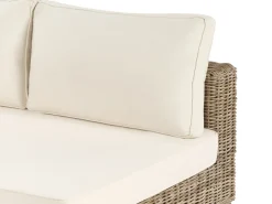 Set da giardino con tavolo 4 posti VARALLO Lato destro Modulare Rattan Grigio