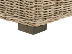 Set da giardino con tavolo 4 posti VARALLO Lato destro Modulare Rattan Grigio