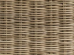 Set da giardino con tavolo 4 posti VARALLO Lato destro Modulare Rattan Grigio