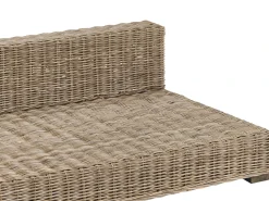 Set da giardino con tavolo 4 posti VARALLO Lato destro Modulare Rattan Grigio