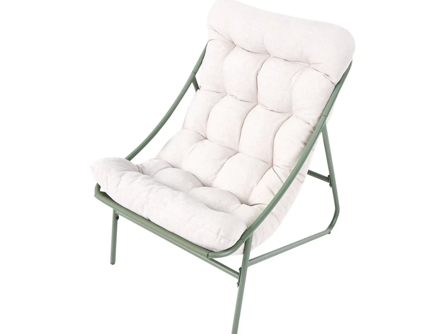 Set da giardino con tavolo 2 posti MOLVENO Metallo Beige/Verde