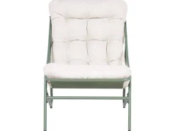 Set da giardino con tavolo 2 posti MOLVENO Metallo Beige/Verde