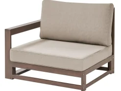 Set da giardino con tavolo 4 posti TIMOR Modulare Legno di acacia certificato Marrone scuro