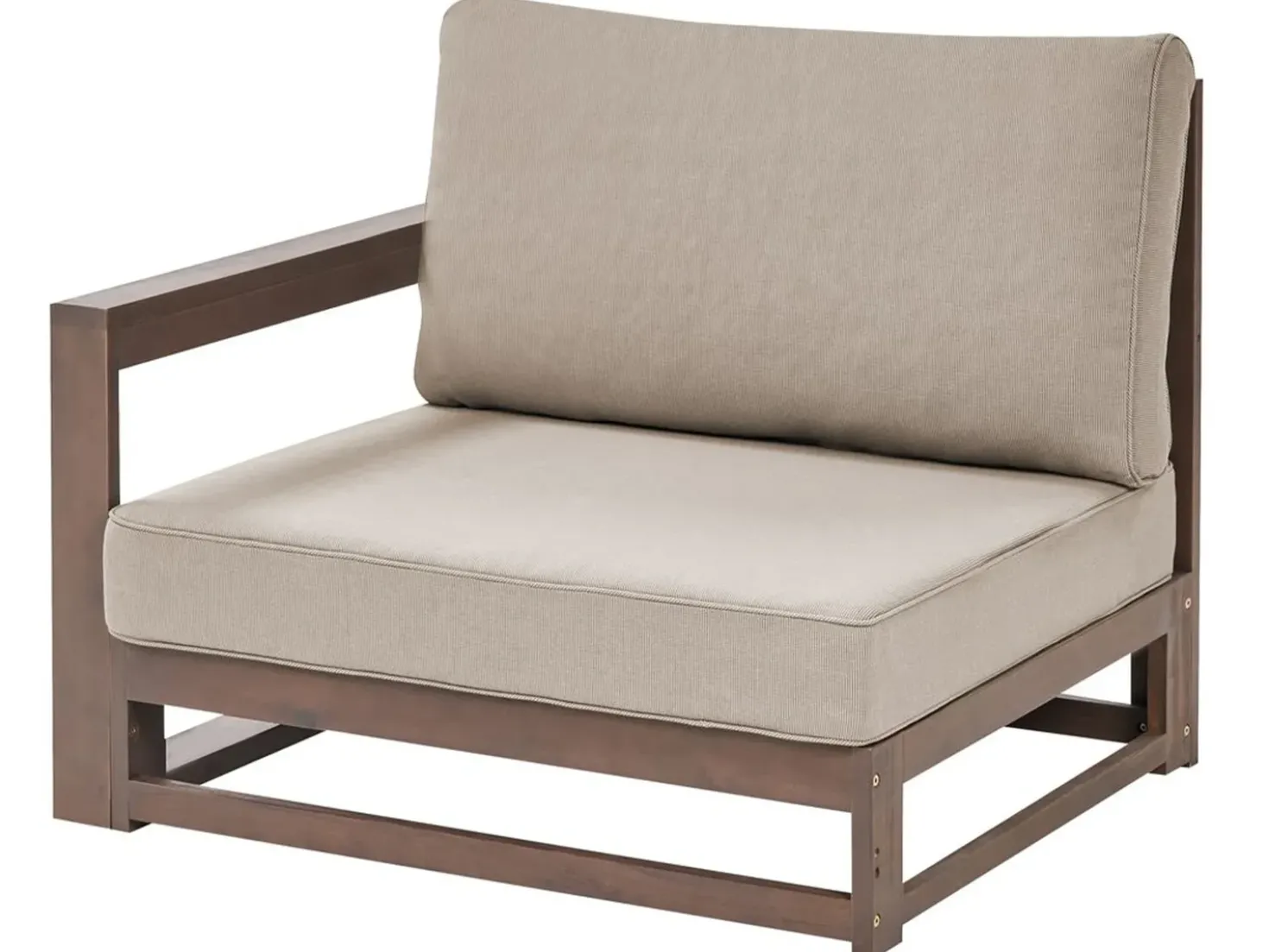 Set da giardino con tavolo 4 posti TIMOR Modulare Legno di acacia certificato Marrone scuro