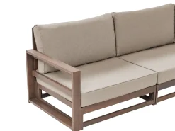 Set da giardino con tavolo 4 posti TIMOR Modulare Legno di acacia certificato Marrone scuro