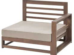 Set da giardino con tavolo 4 posti TIMOR Modulare Legno di acacia certificato Marrone scuro