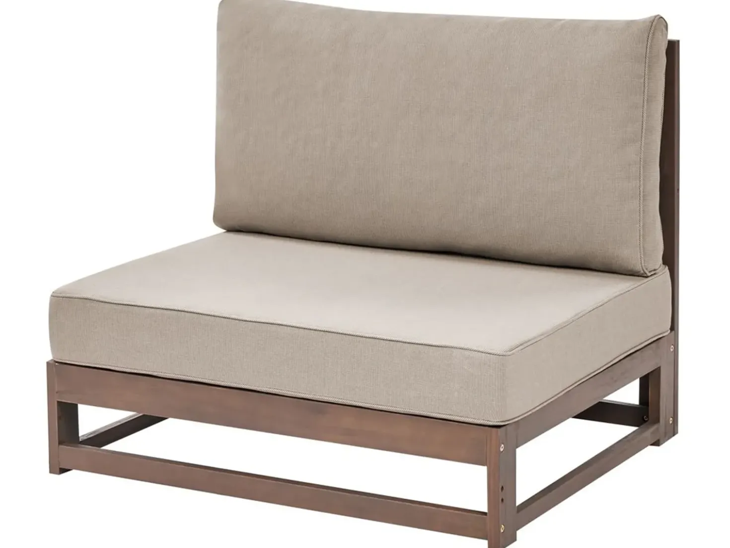 Set da giardino con tavolo 4 posti TIMOR Modulare Legno di acacia certificato Marrone scuro