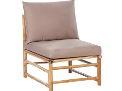 Set da giardino con tavolo 6 posti CERRETO Lato Sinistro Bambù Tortora