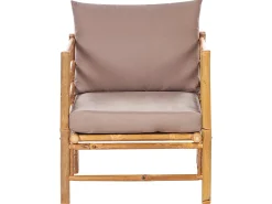 Set da giardino con tavolo 6 posti CERRETO Lato Sinistro Bambù Tortora