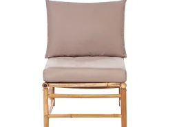 Set da giardino con tavolo 6 posti CERRETO Lato Sinistro Bambù Tortora