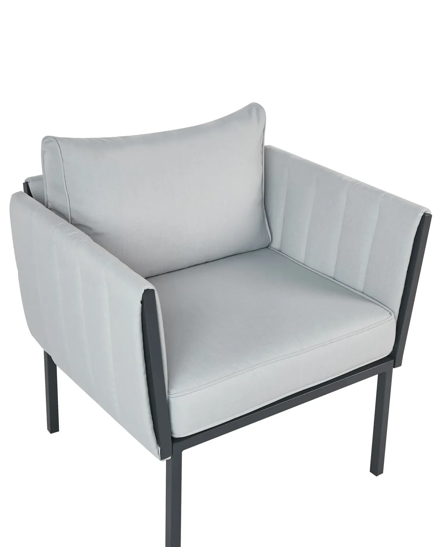 Set da giardino con tavolo 5 posti SKALA Metallo Grigio chiaro