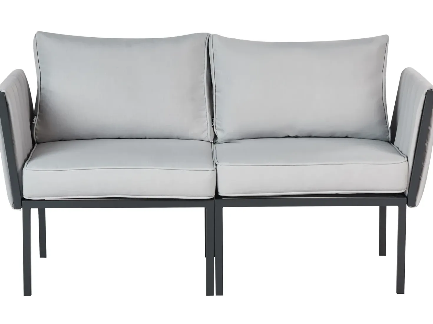 Set da giardino con tavolo 5 posti SKALA Metallo Grigio chiaro
