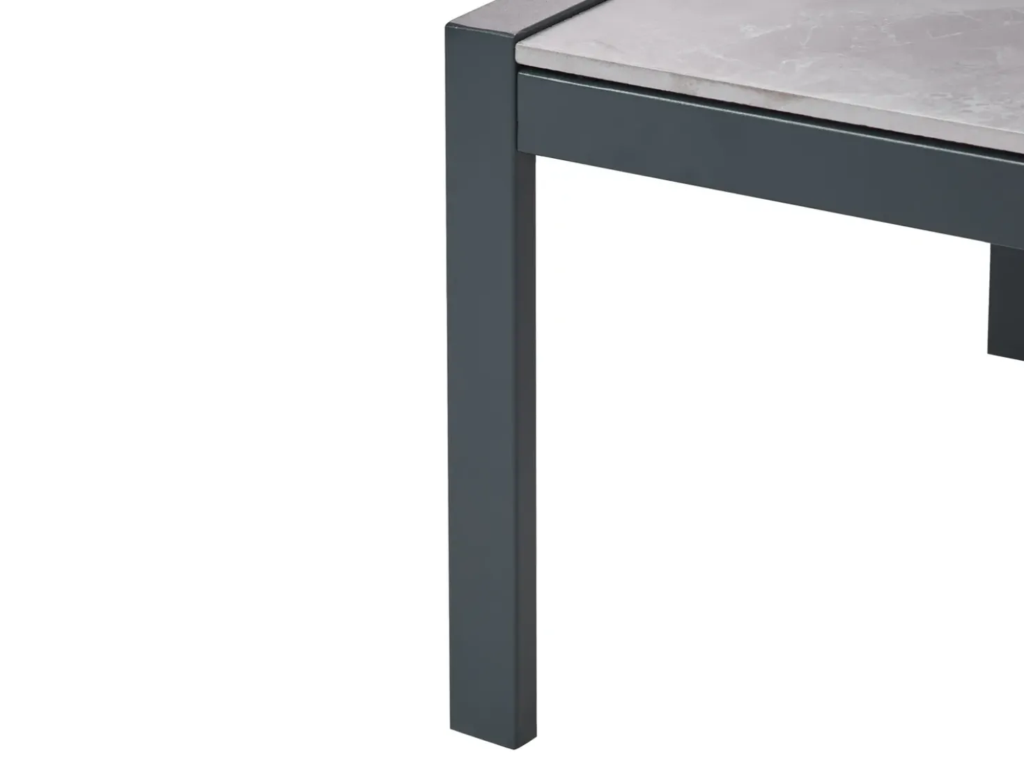 Set da giardino con tavolo 5 posti SKALA Metallo Grigio chiaro