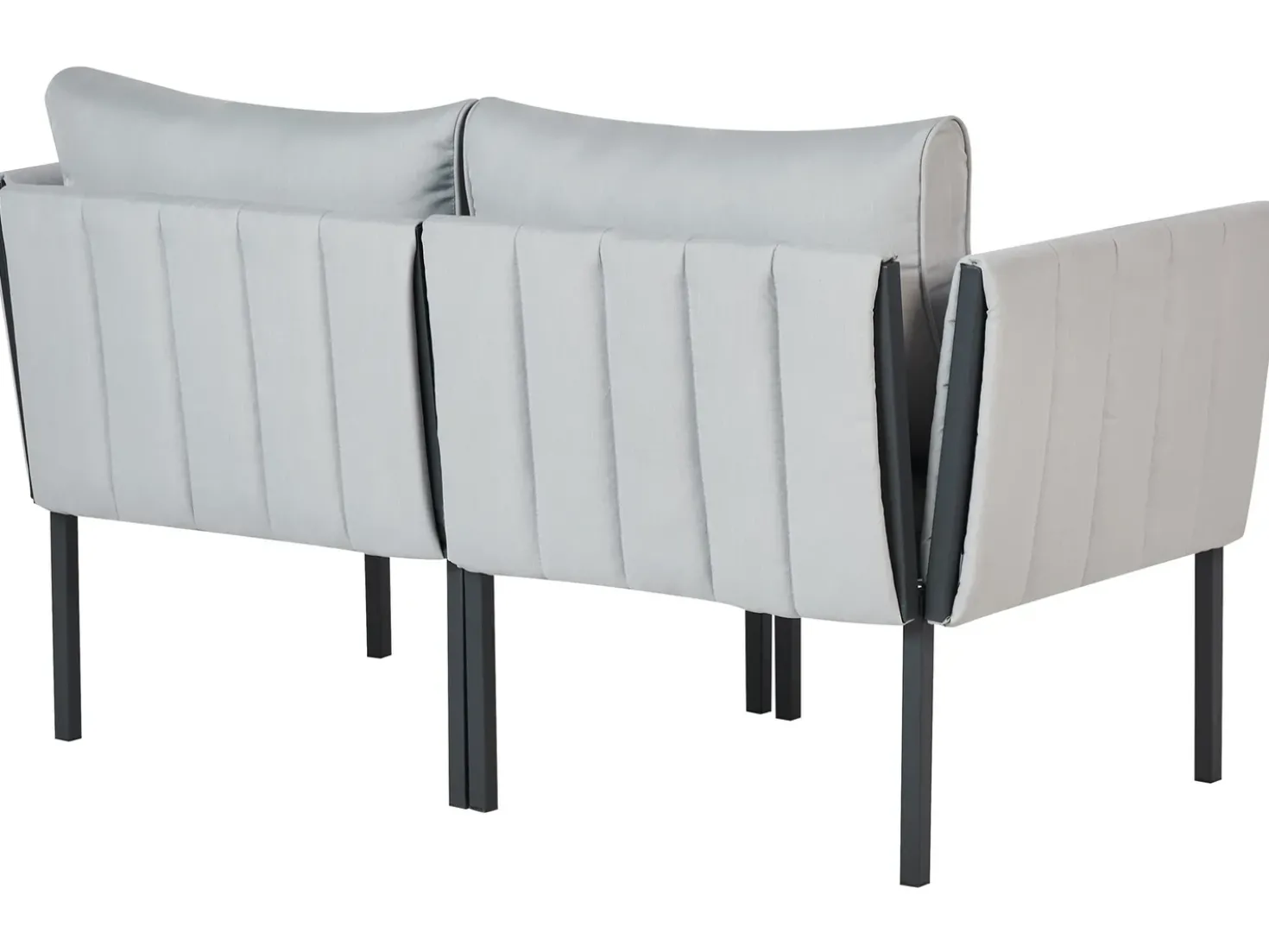 Set da giardino con tavolo 5 posti SKALA Metallo Grigio chiaro