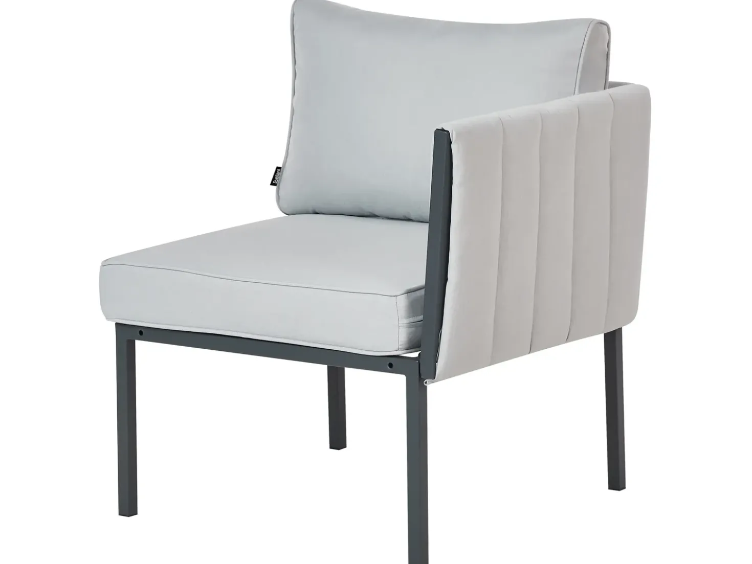 Set da giardino con tavolo 5 posti SKALA Metallo Grigio chiaro