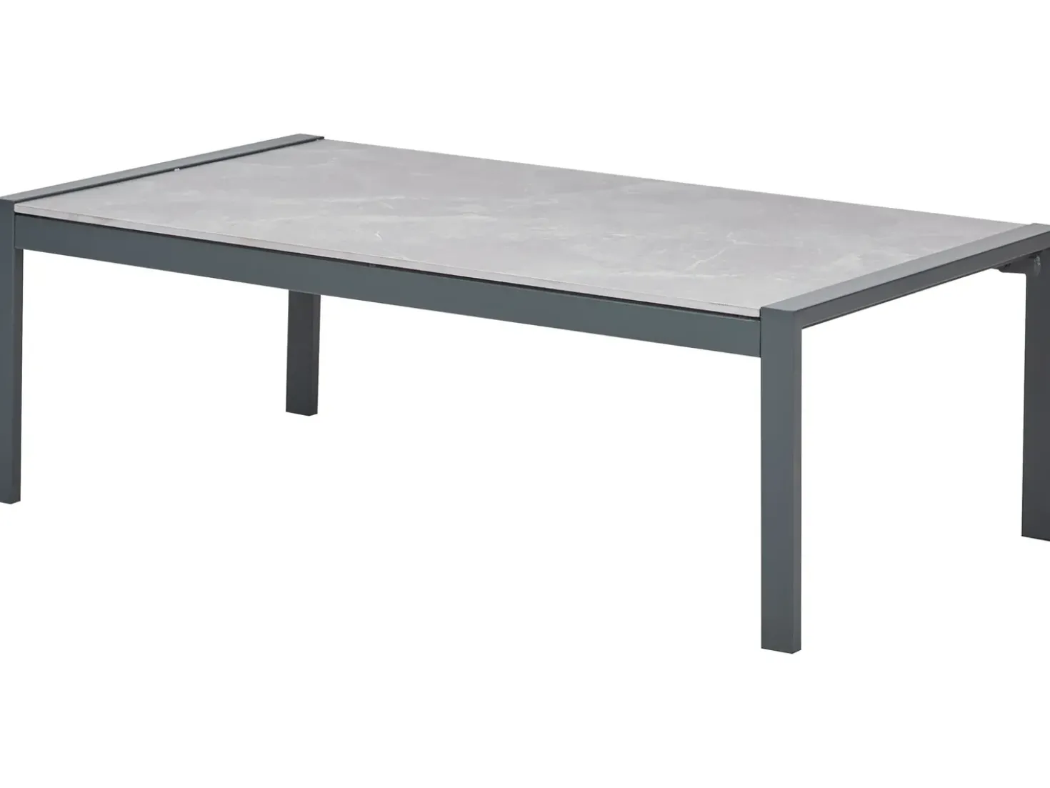 Set da giardino con tavolo 5 posti SKALA Metallo Grigio chiaro