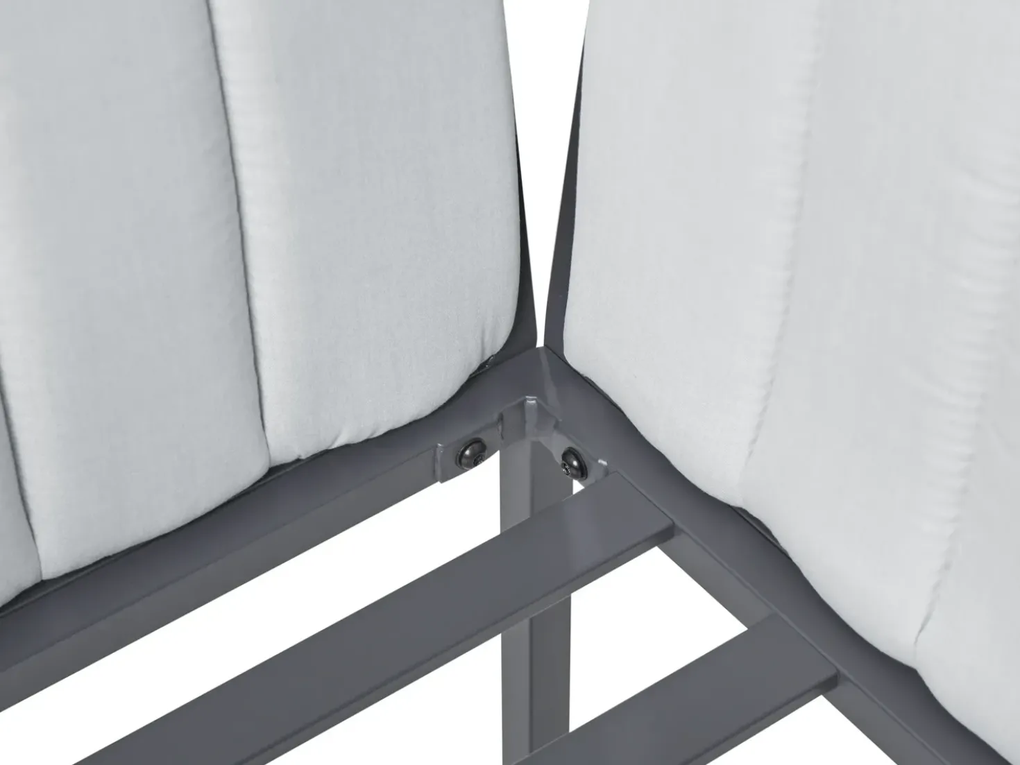 Set da giardino con tavolo 5 posti SKALA Metallo Grigio chiaro