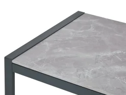 Set da giardino con tavolo 5 posti SKALA Metallo Grigio chiaro