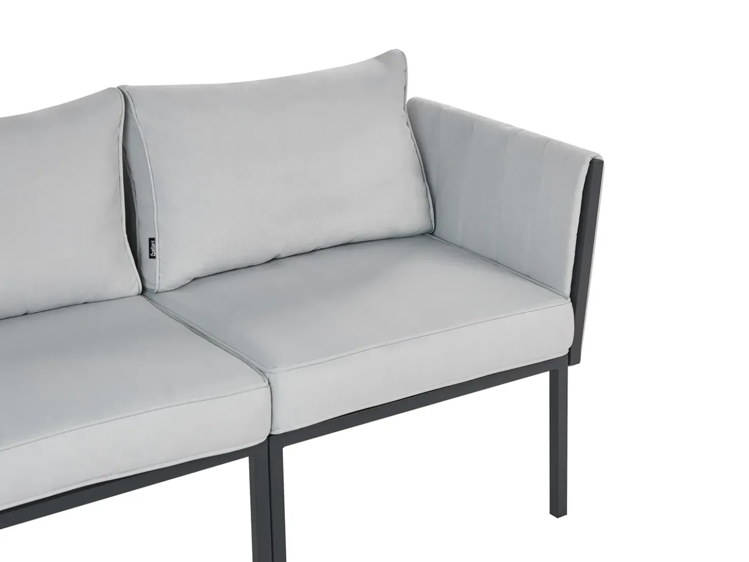 Set da giardino con tavolo 5 posti SKALA Metallo Grigio chiaro