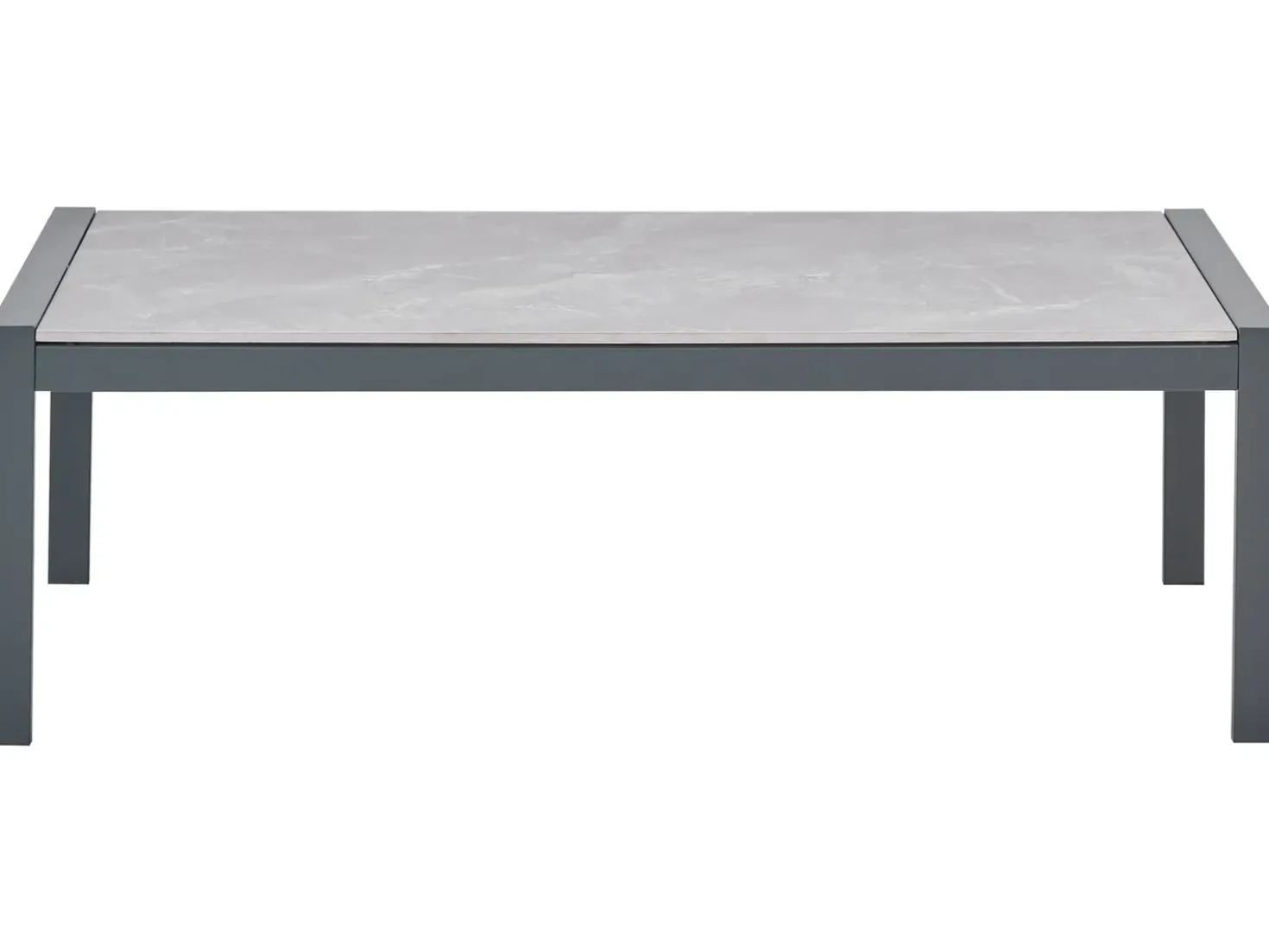 Set da giardino con tavolo 5 posti SKALA Metallo Grigio chiaro