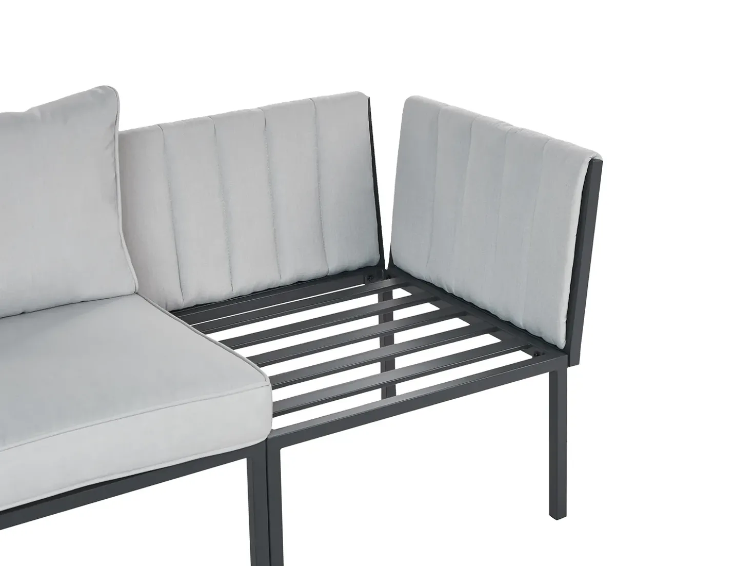 Set da giardino con tavolo 5 posti SKALA Metallo Grigio chiaro