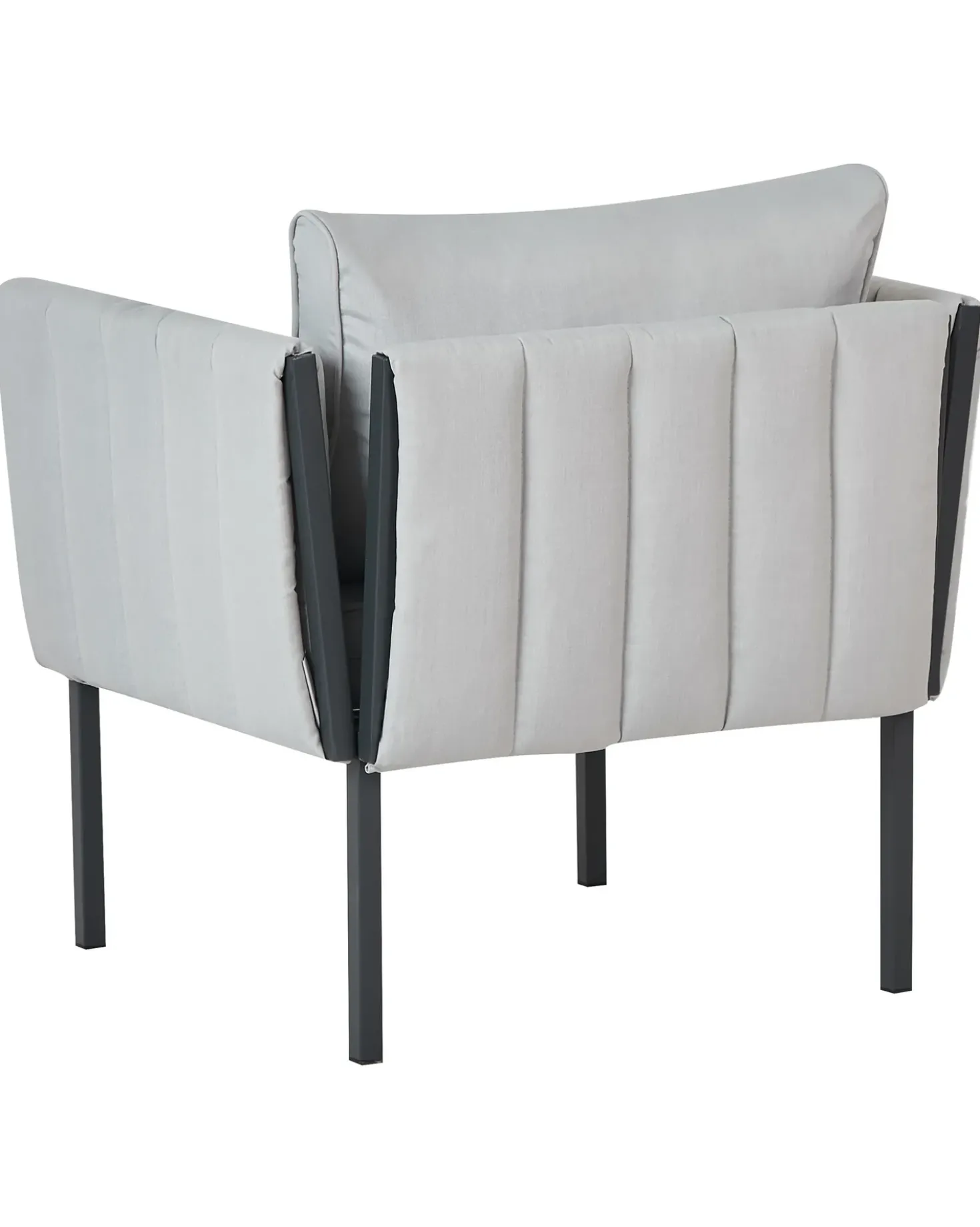 Set da giardino con tavolo 5 posti SKALA Metallo Grigio chiaro