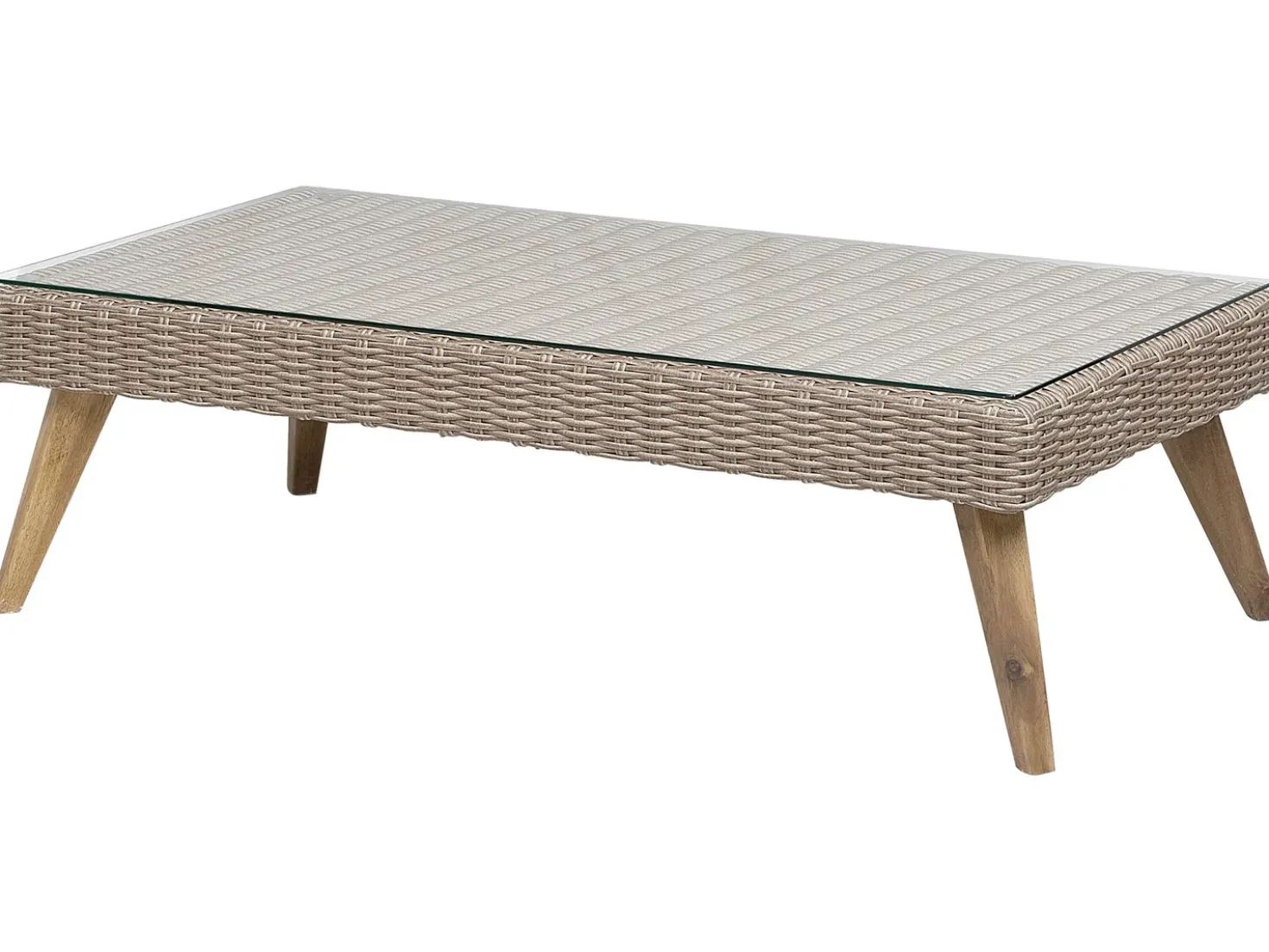 Set da giardino con tavolo 5 posti VITTORIA Rattan sintetico (PE) Grigio