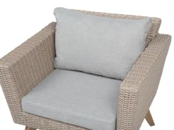 Set da giardino con tavolo 5 posti VITTORIA Rattan sintetico (PE) Grigio