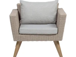 Set da giardino con tavolo 5 posti VITTORIA Rattan sintetico (PE) Grigio