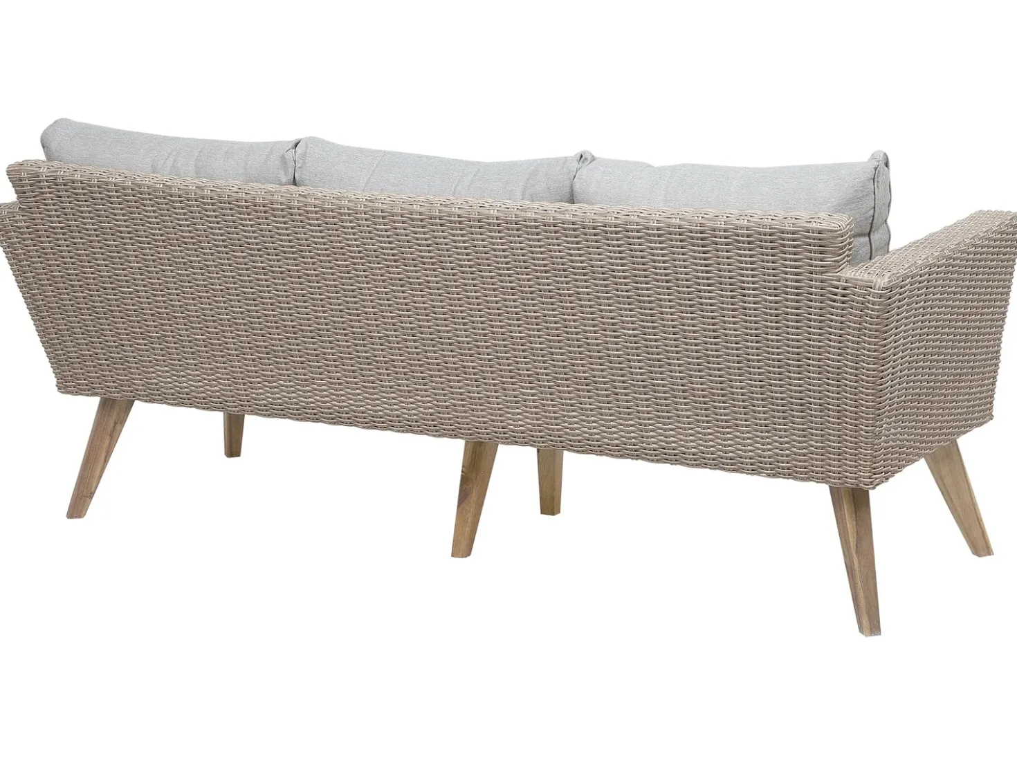 Set da giardino con tavolo 5 posti VITTORIA Rattan sintetico (PE) Grigio