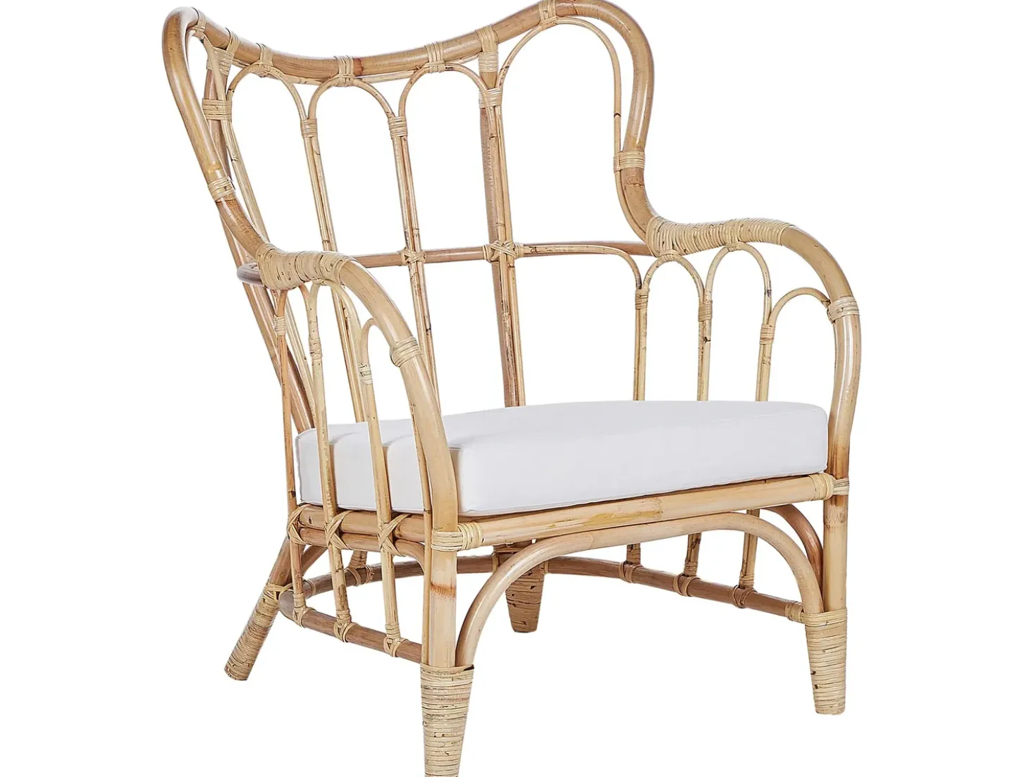 Set da giardino con tavolo 4 posti BRINDISI Rattan Naturale