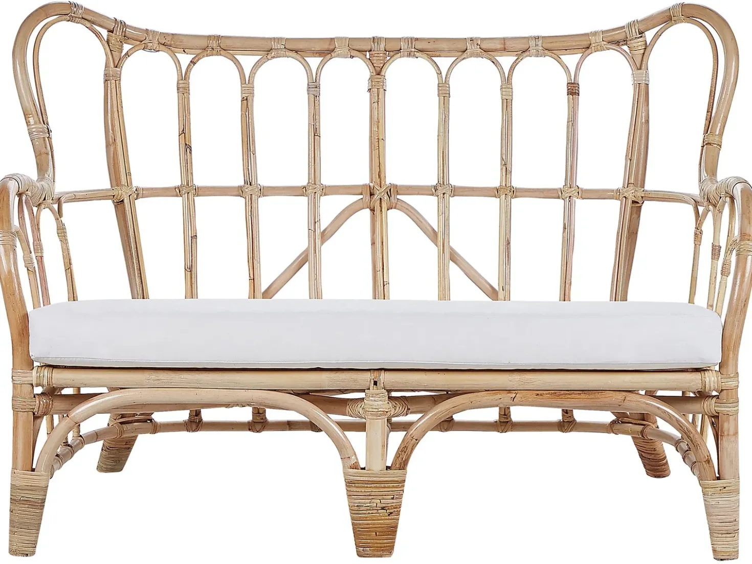 Set da giardino con tavolo 4 posti BRINDISI Rattan Naturale