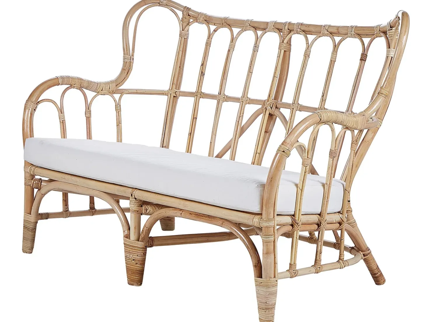 Set da giardino con tavolo 4 posti BRINDISI Rattan Naturale