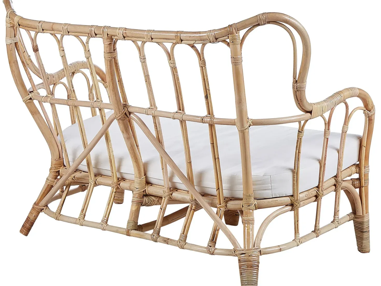 Set da giardino con tavolo 4 posti BRINDISI Rattan Naturale