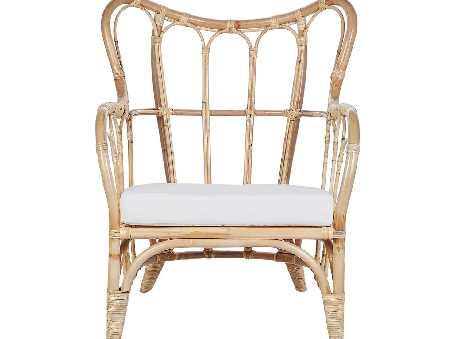 Set da giardino con tavolo 4 posti BRINDISI Rattan Naturale