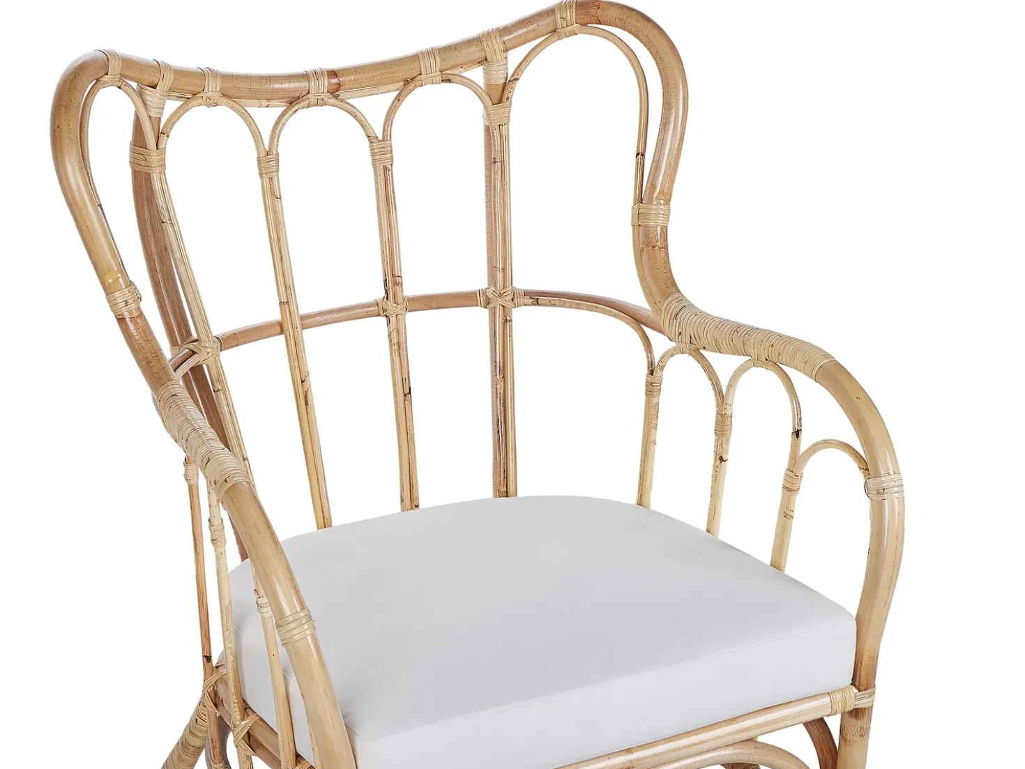 Set da giardino con tavolo 4 posti BRINDISI Rattan Naturale