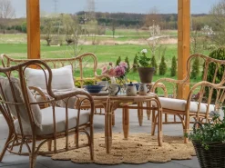 Set da giardino con tavolo 4 posti BRINDISI Rattan Naturale