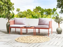 Set da giardino con tavolo 2 posti TERRACINA Metallo Arancione