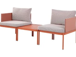 Set da giardino con tavolo 2 posti TERRACINA Metallo Arancione