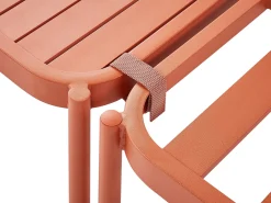 Set da giardino con tavolo 2 posti TERRACINA Metallo Arancione