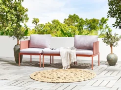 Set da giardino con tavolo 2 posti TERRACINA Metallo Arancione