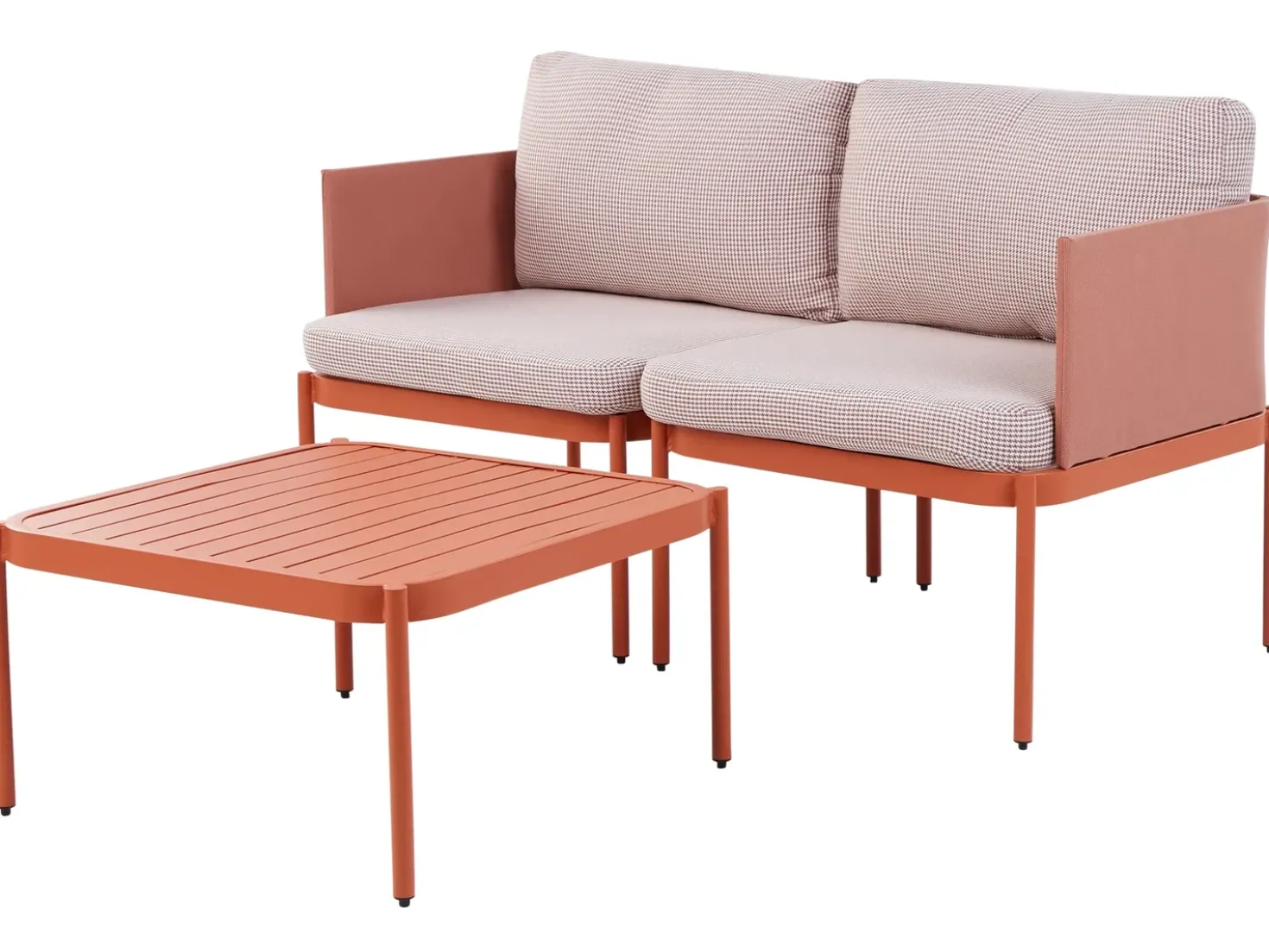 Set da giardino con tavolo 2 posti TERRACINA Metallo Arancione