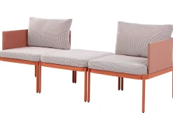 Set da giardino con tavolo 2 posti TERRACINA Metallo Arancione