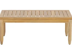 Set da giardino con tavolo 4 posti CREMONA Lato Sinistro Legno d'acacia Bianco sporco