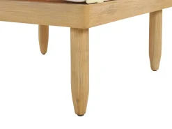 Set da giardino con tavolo 4 posti CREMONA Lato Sinistro Legno d'acacia Bianco sporco