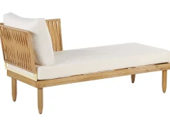 Set da giardino con tavolo 4 posti CREMONA Lato Sinistro Legno d'acacia Bianco sporco