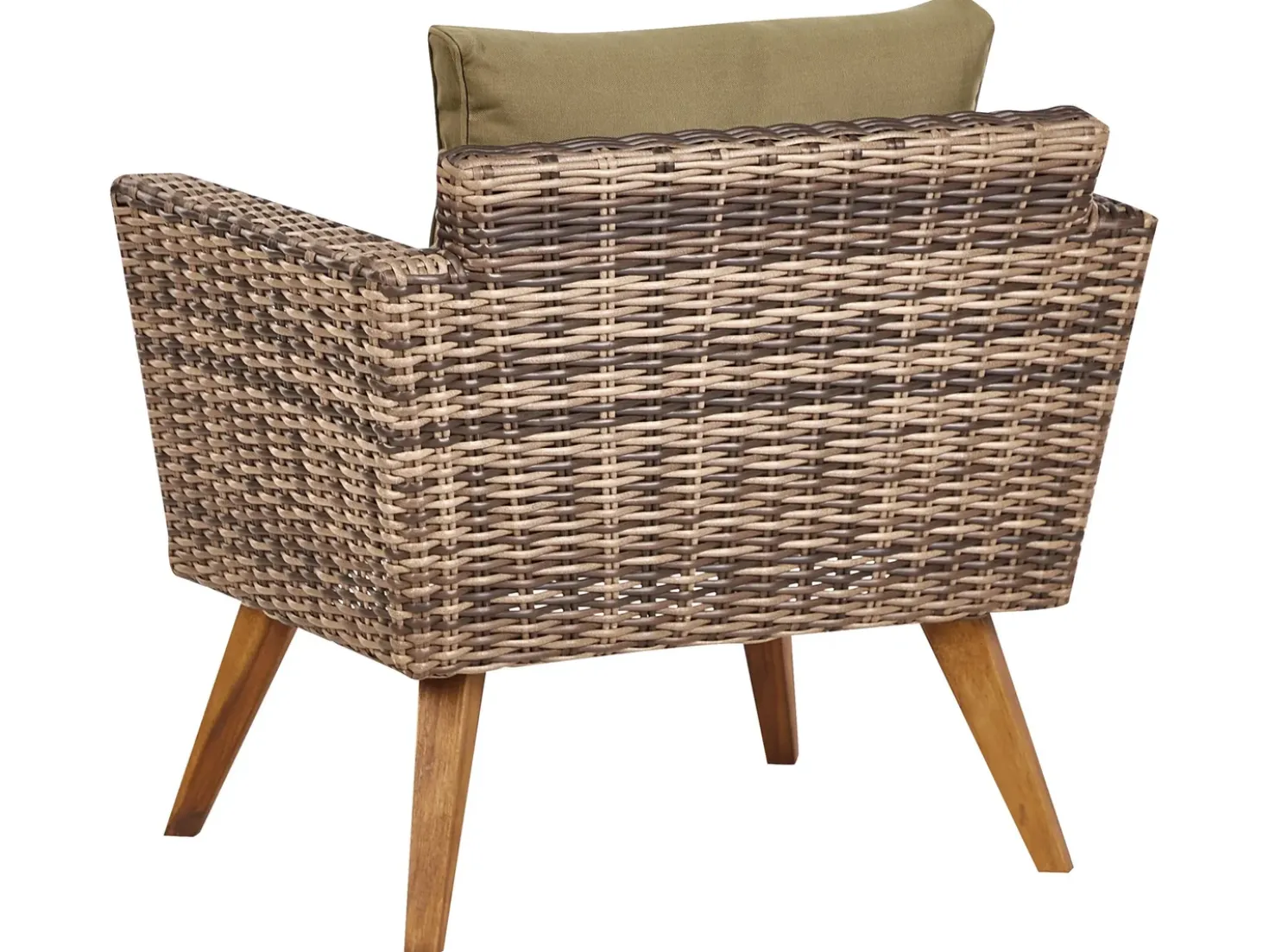 Set da giardino con tavolo 5 posti VITTORIA XL Rattan sintetico (PE) Verde oliva