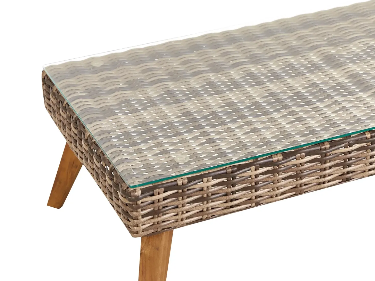 Set da giardino con tavolo 5 posti VITTORIA XL Rattan sintetico (PE) Verde oliva