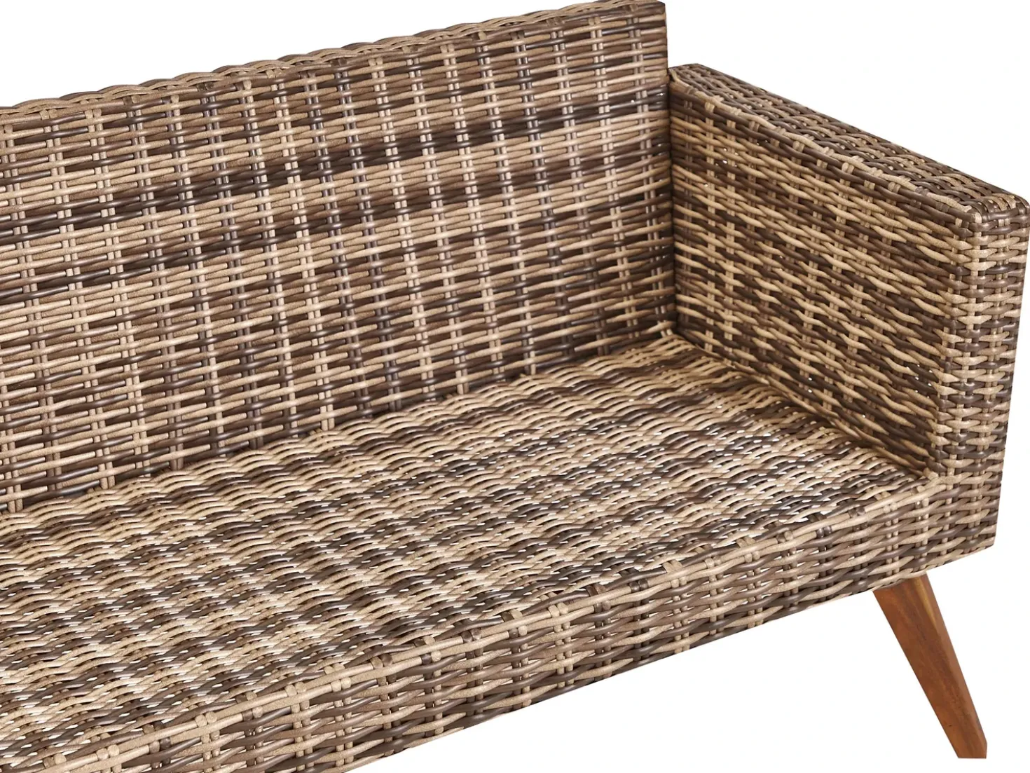 Set da giardino con tavolo 5 posti VITTORIA XL Rattan sintetico (PE) Verde oliva